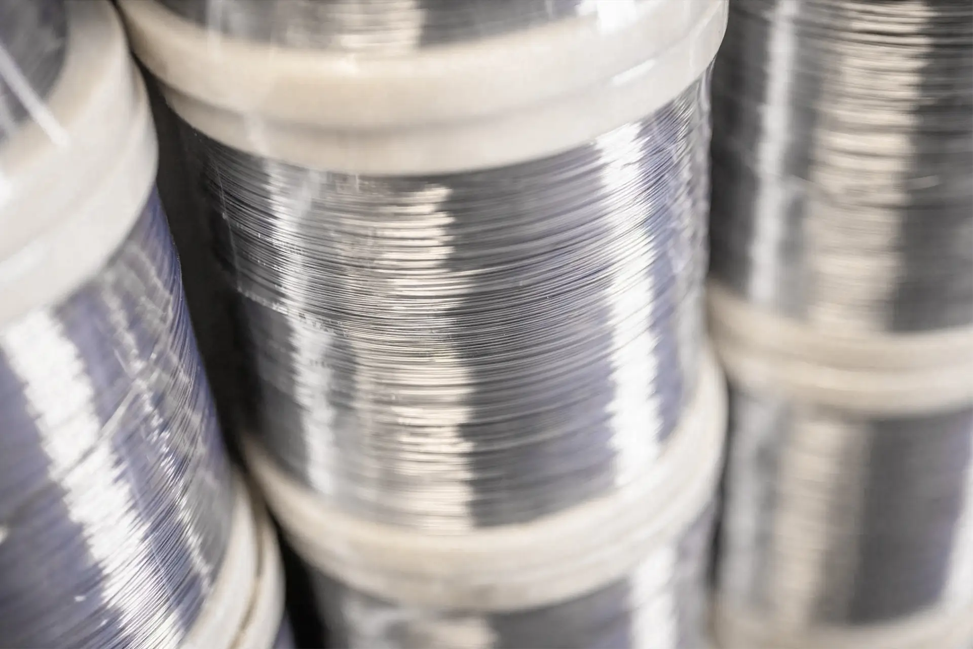 nickel alloy fabrication services for fine wire Arialloy wire spools close up
